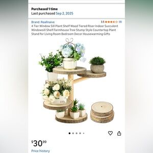 Rustic Wood Plant Stand
